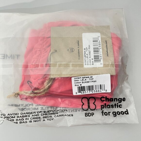Stone Fox‎ Swim LELE Top In Sunset Pink Size M - Picture 2 of 3